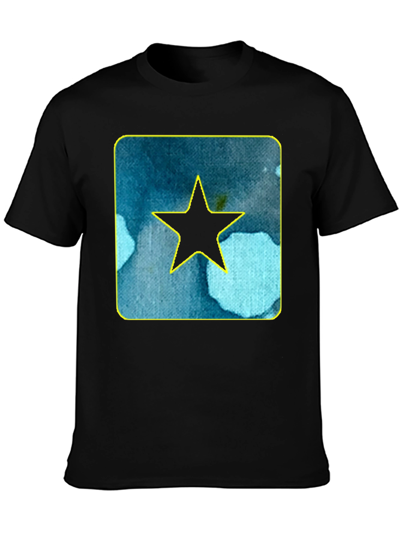Star Graphic Tee - Black Cotton Casual Shirt