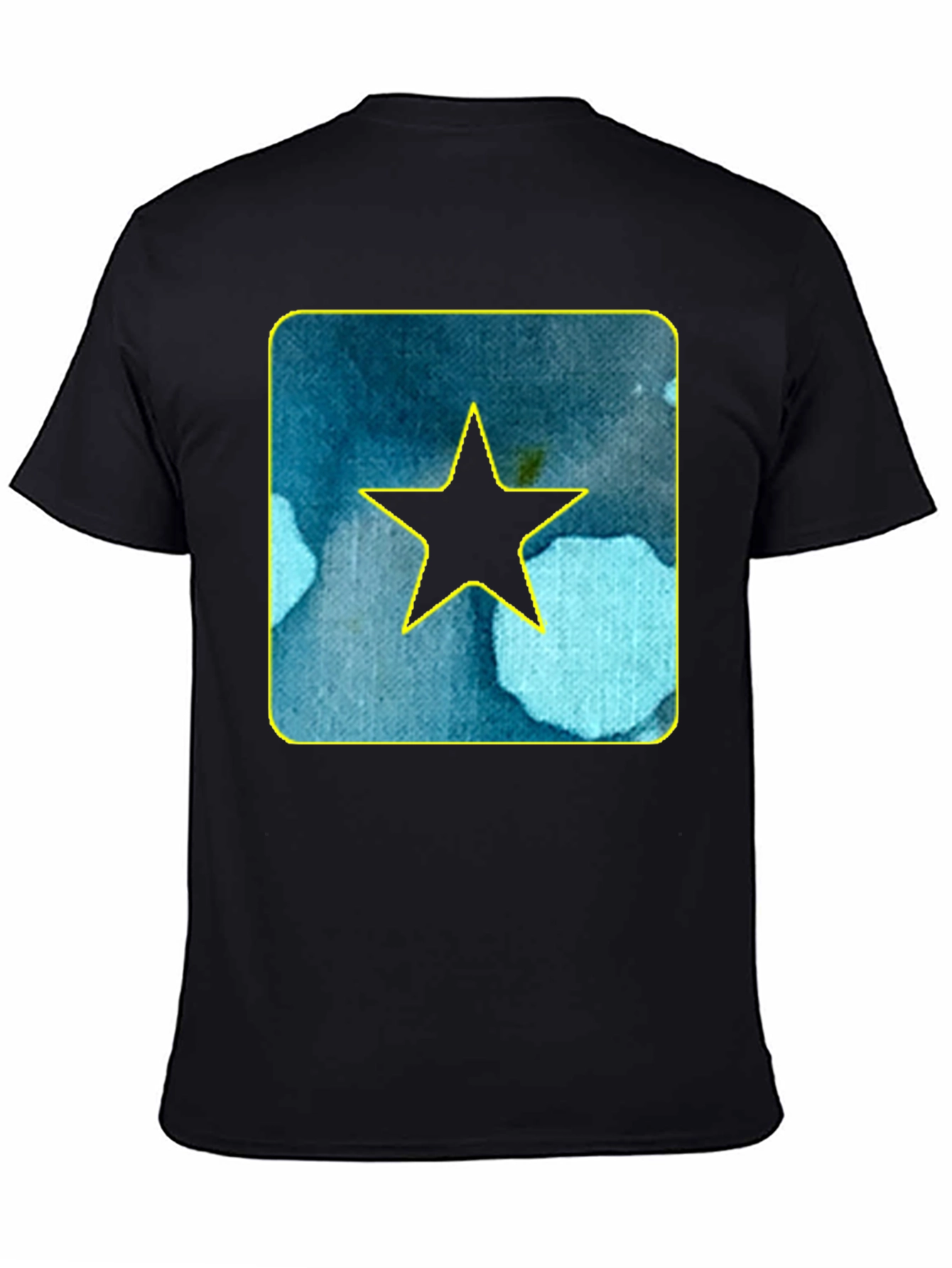 Star Graphic Tee - Black Cotton Casual Shirt
