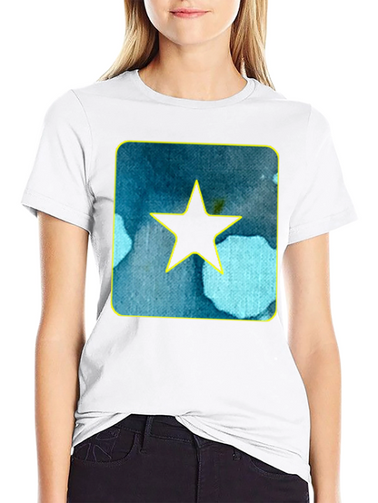 Star Graphic Tee - Black Cotton Casual Shirt