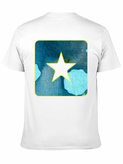 Star Graphic Tee - Black Cotton Casual Shirt