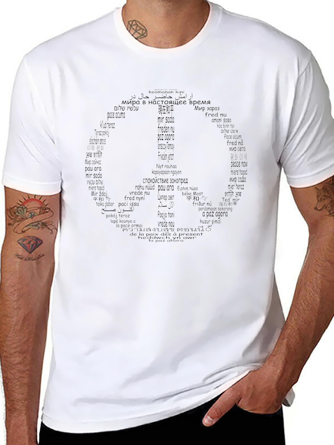 Peace Sign Black T-Shirt