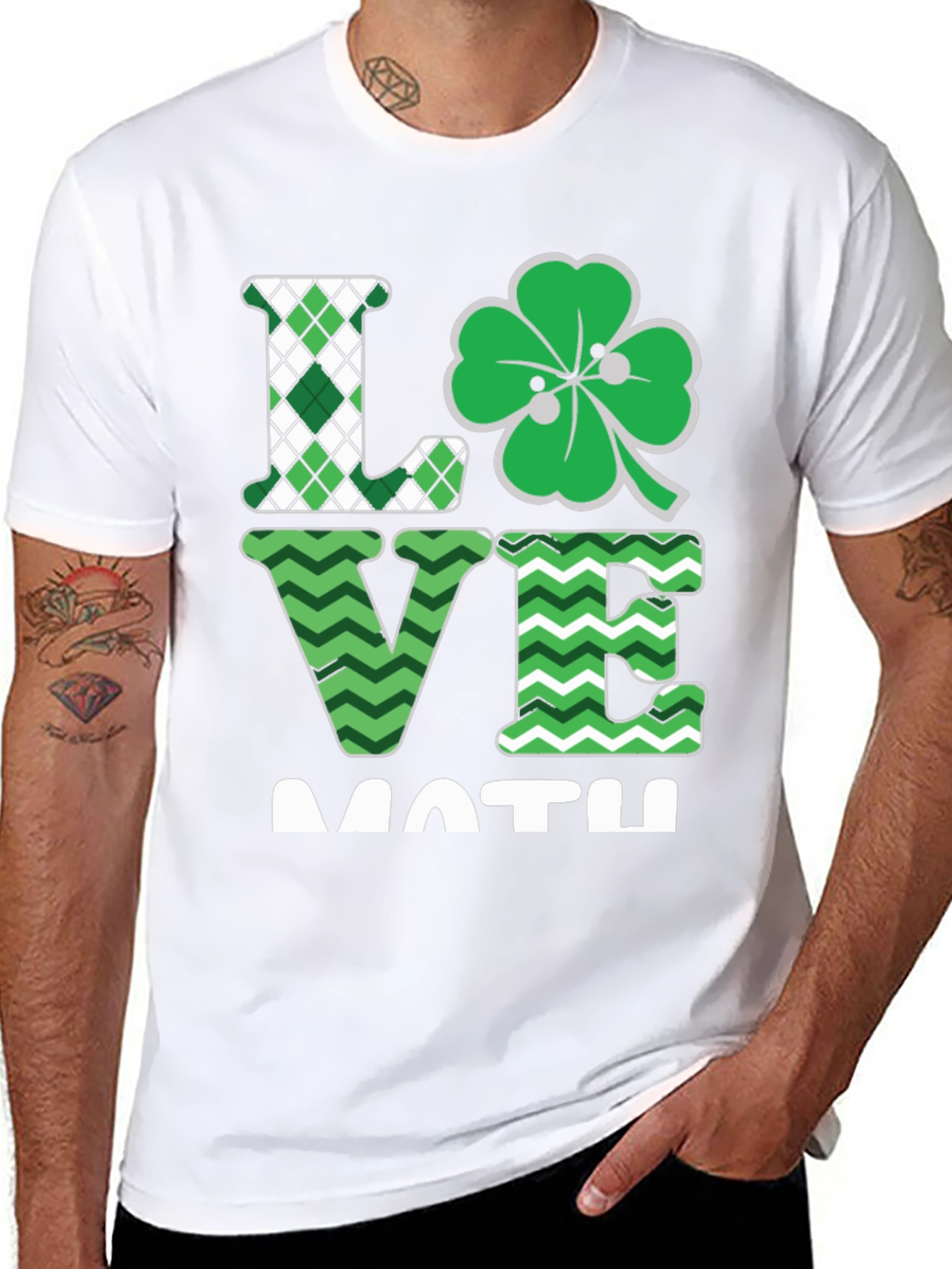 Love Math Shamrock T-Shirt St. Patricks Day
