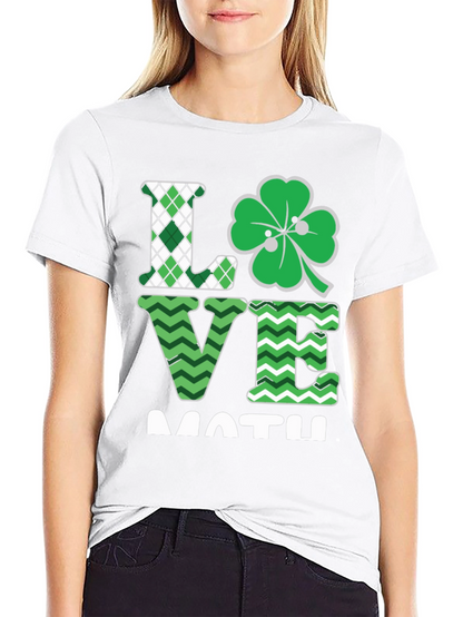 Love Math Shamrock T-Shirt St. Patricks Day