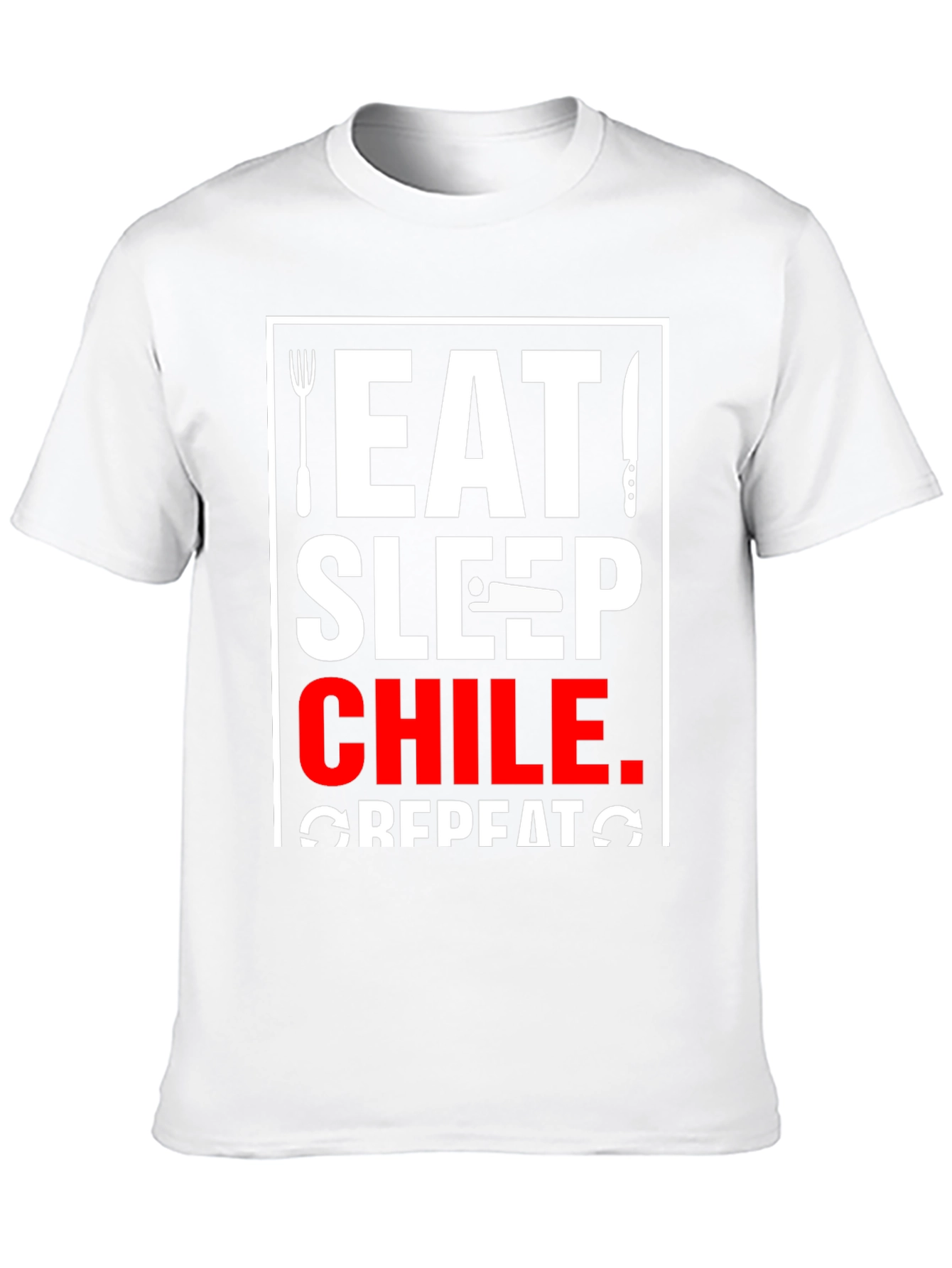 Eat Sleep Chile Repeat Black T-Shirt