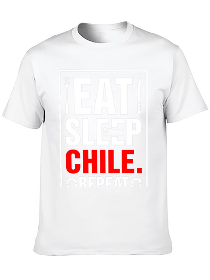 Eat Sleep Chile Repeat Black T-Shirt
