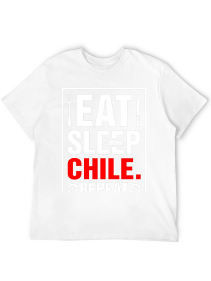 Eat Sleep Chile Repeat Black T-Shirt
