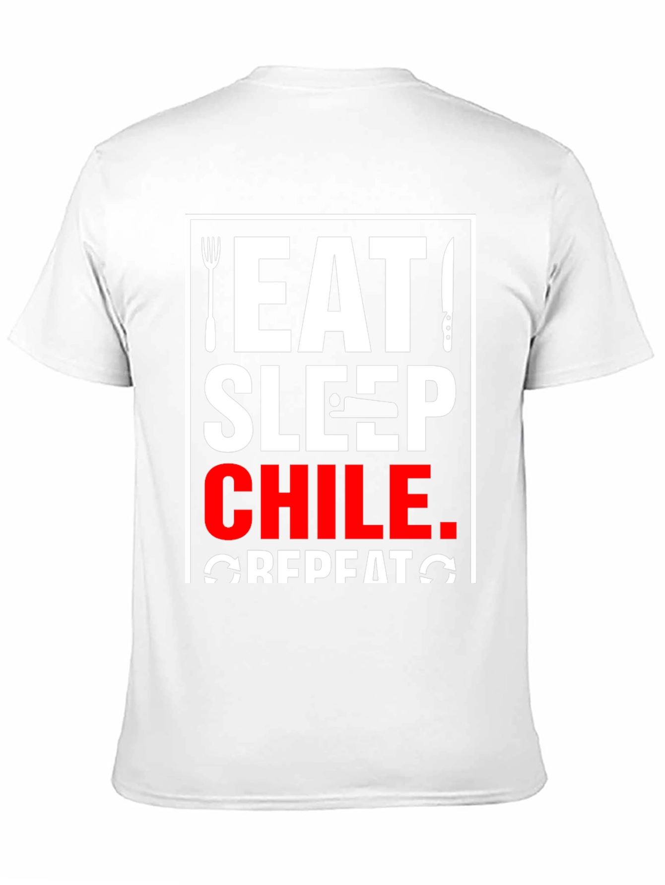 Eat Sleep Chile Repeat Black T-Shirt