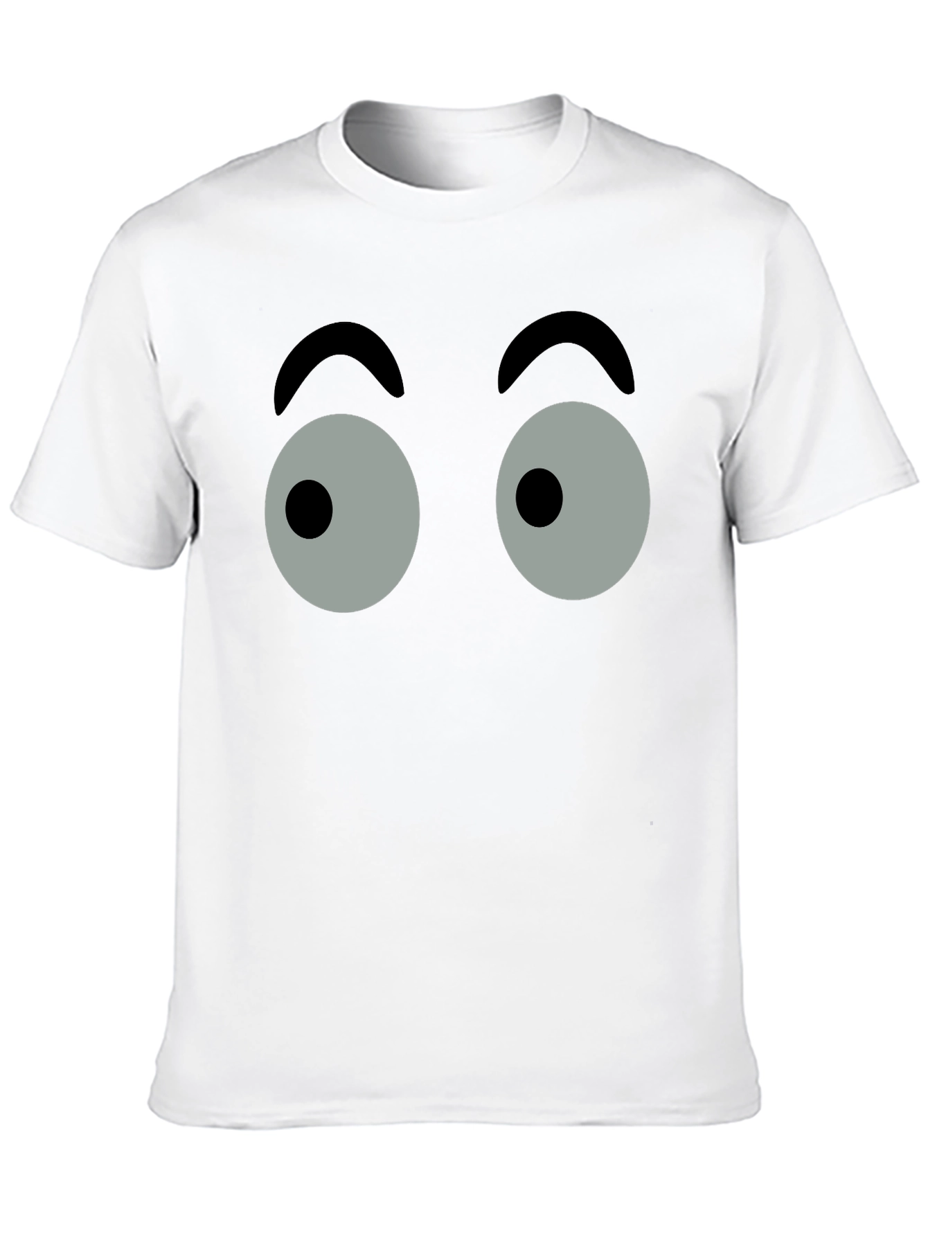 Googly Eyes Black T-Shirt Cartoon Design