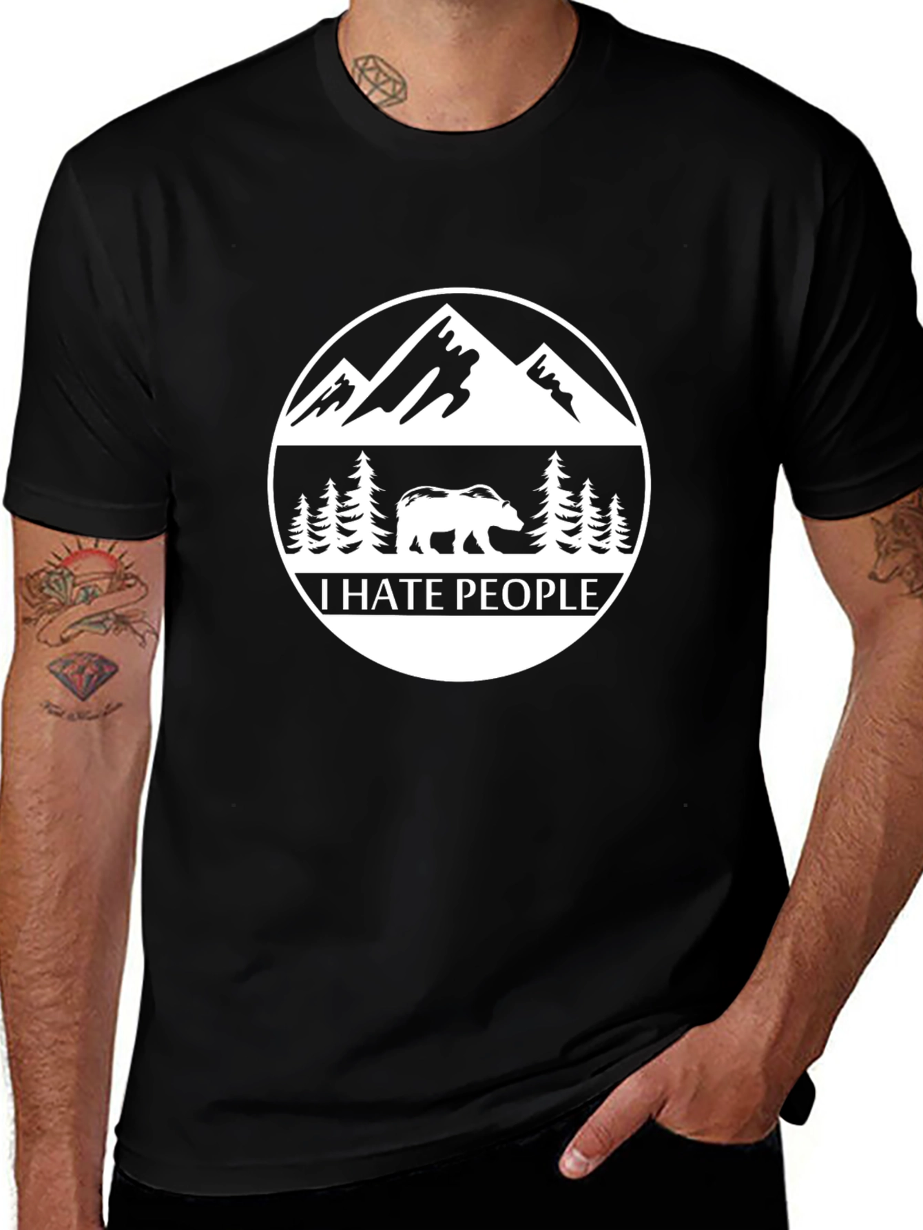I Hate People Bear Mountain Graphic T-Shirt