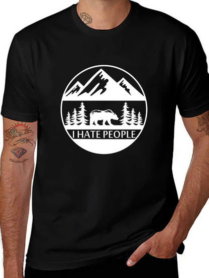 I Hate People Bear Mountain Graphic T-Shirt