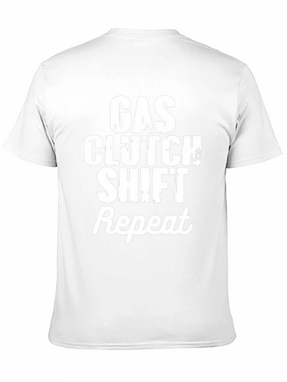 Gas Clutch Shift Repeat T-Shirt - Manual Transmission Tee