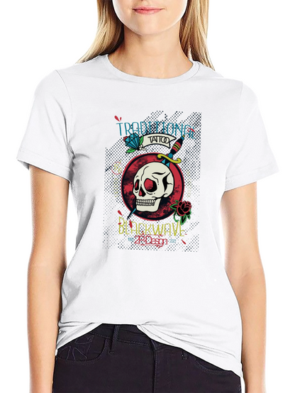 Traditional Tattoo Style Graphic T-Shirt