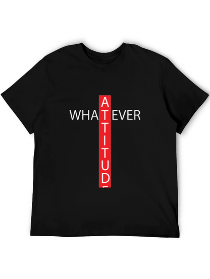 Attitude Graphic Tee - Whatever Crew Neck T-Shirt