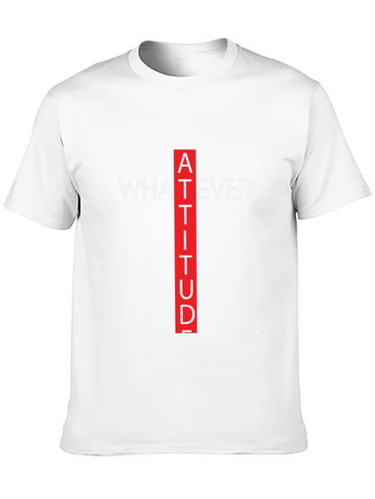 Attitude Graphic Tee - Whatever Crew Neck T-Shirt