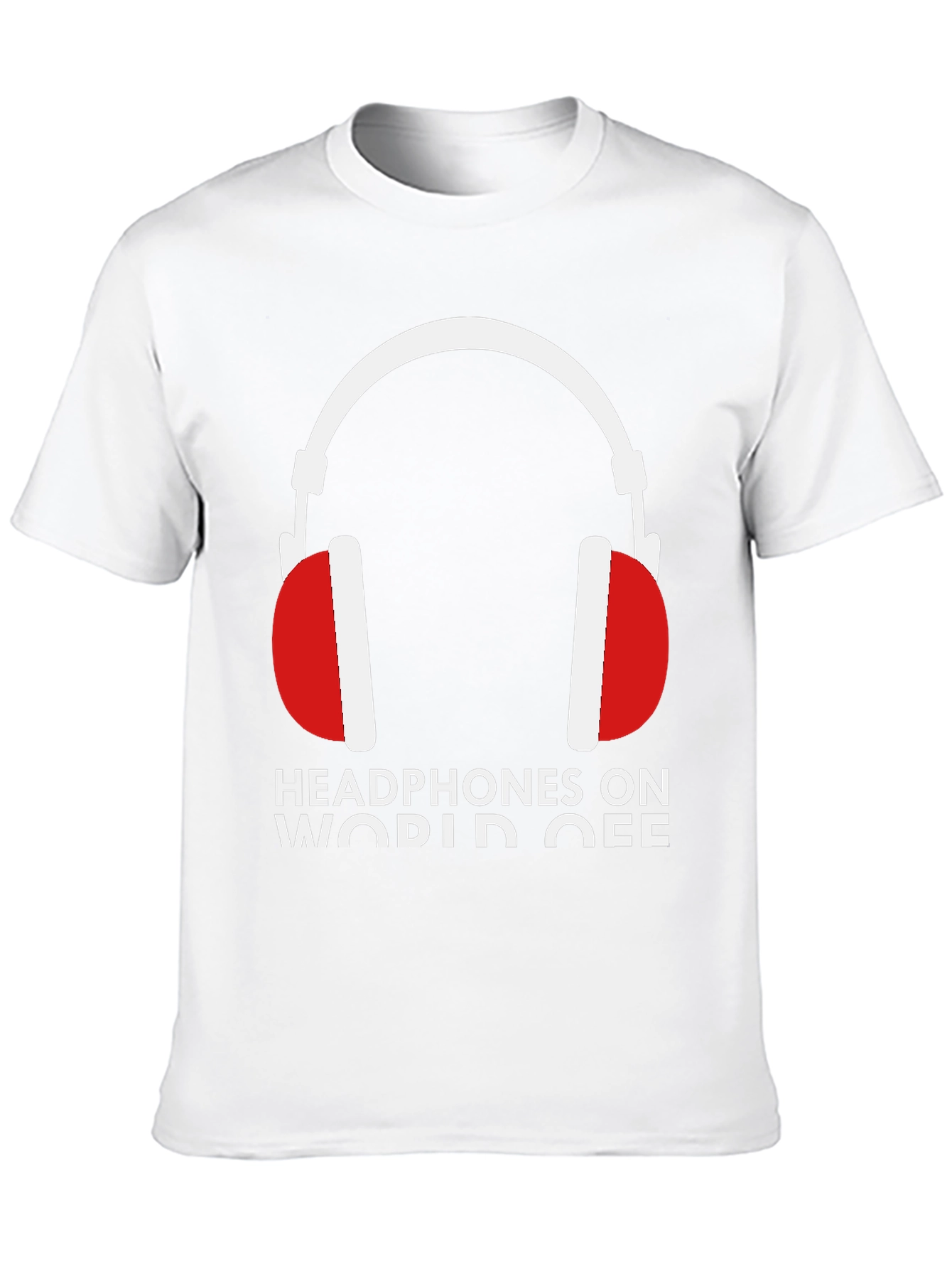 Headphones On World Off Graphic Tee