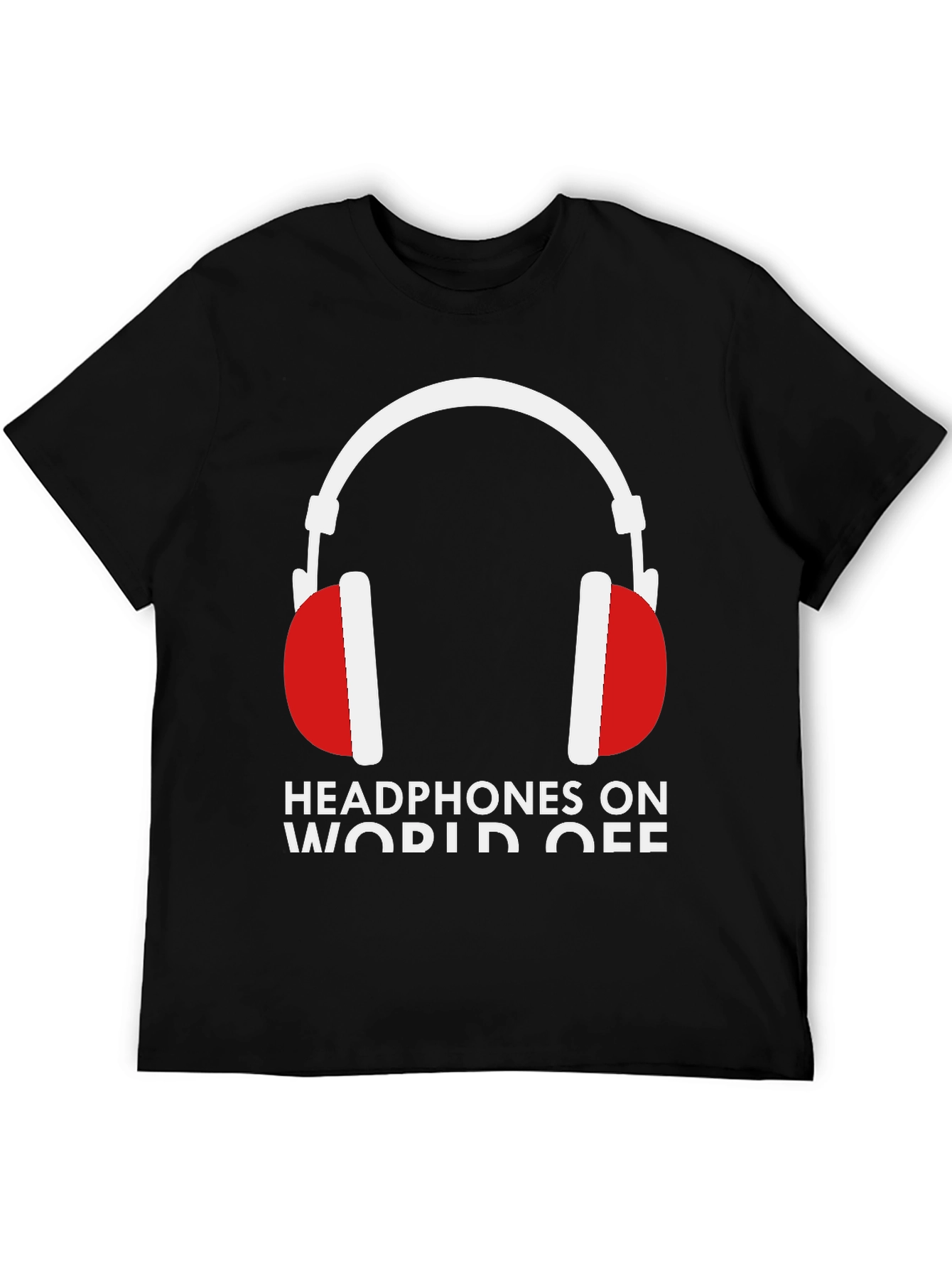 Headphones On World Off Graphic Tee