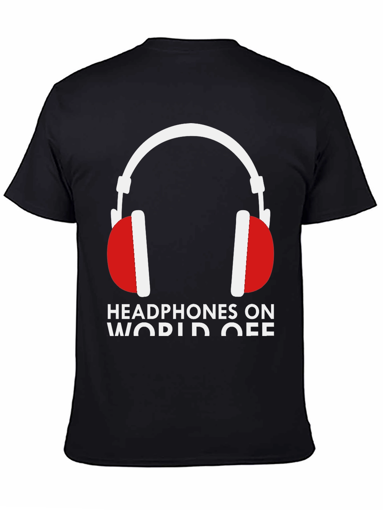 Headphones On World Off Graphic Tee