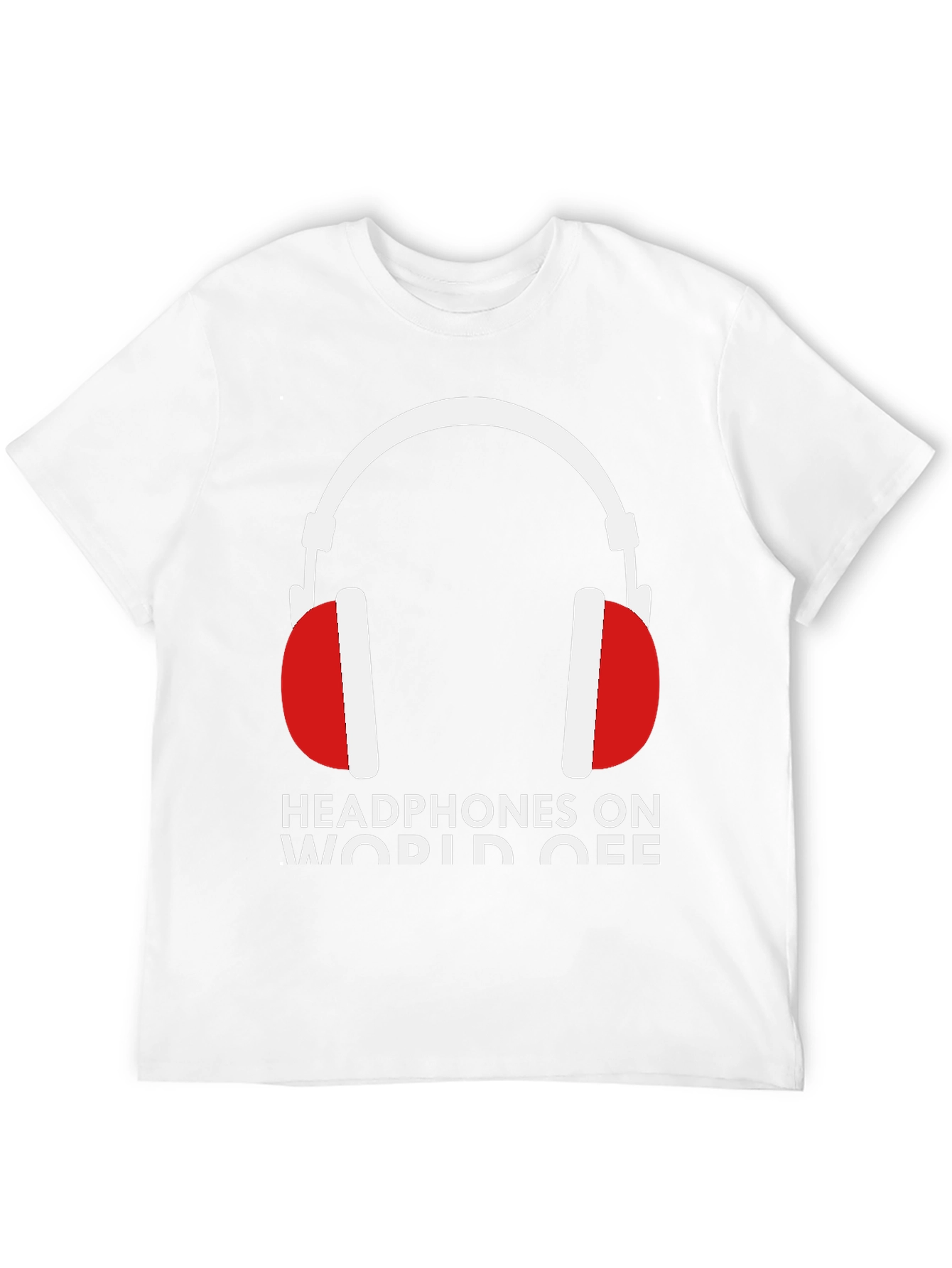 Headphones On World Off Graphic Tee