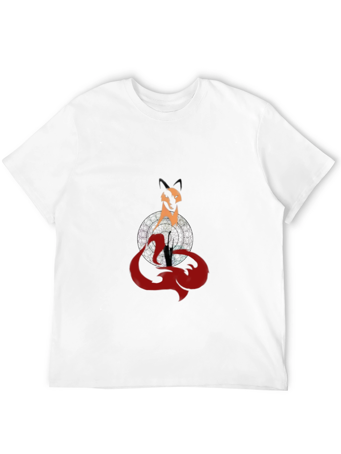 Mystic Fox Graphic Tee - Stylish Mens Black T-Shirt