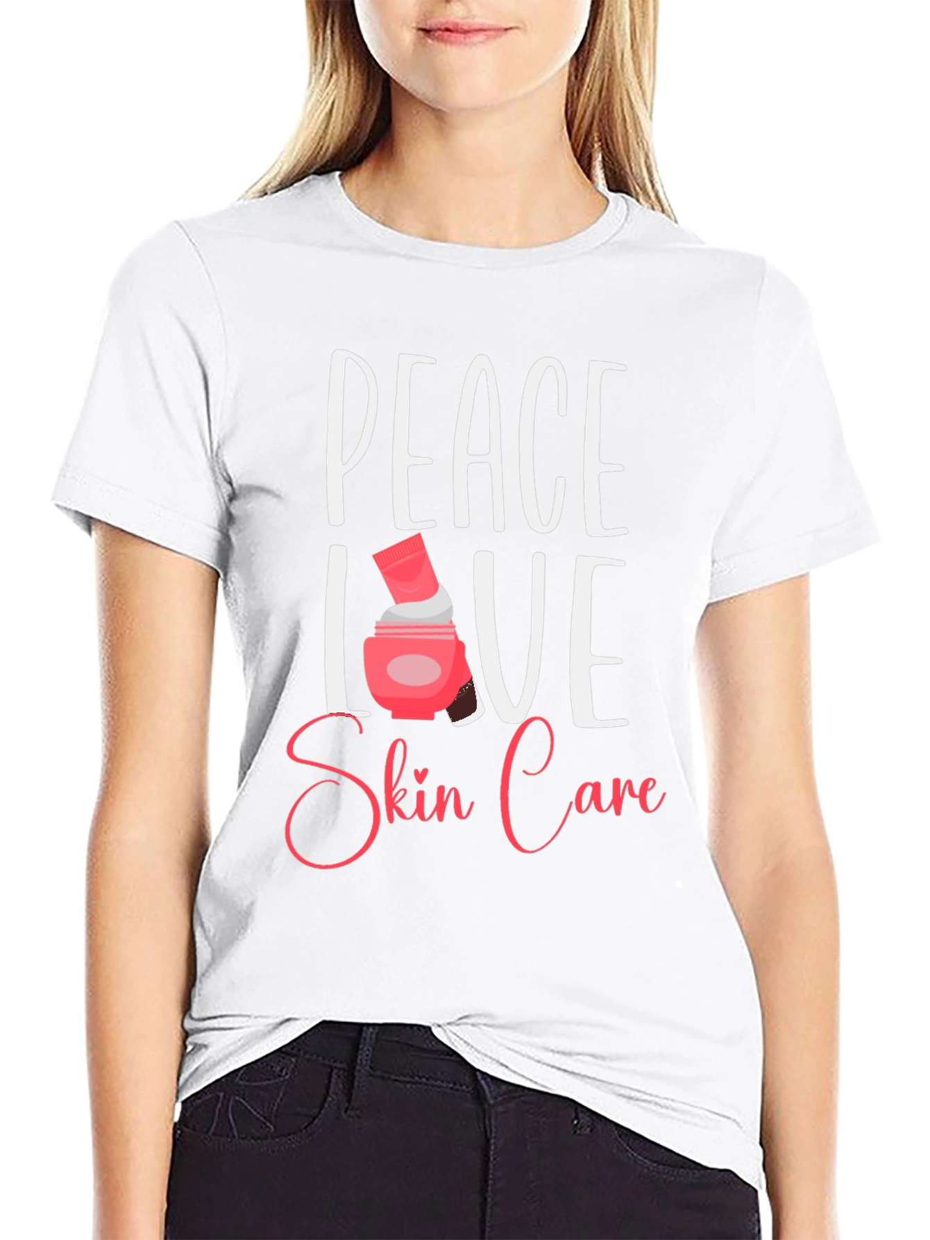 Peace Love Skin Care Black T-Shirt