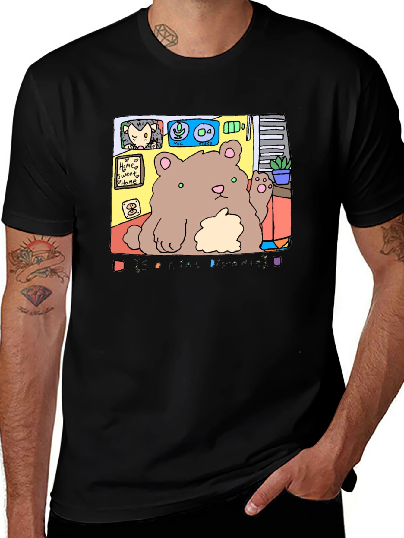 Social Distance Bear T-Shirt - Stay Connected!