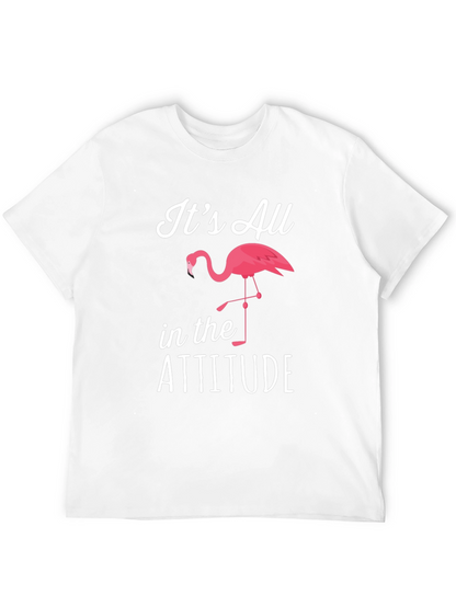 Its All in the Attitude Flamingo Graphic T-Shirt
