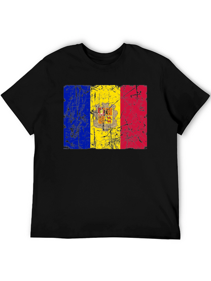 Andorra Flag T-Shirt - Distressed Design