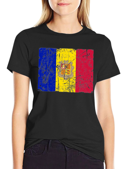 Andorra Flag T-Shirt - Distressed Design