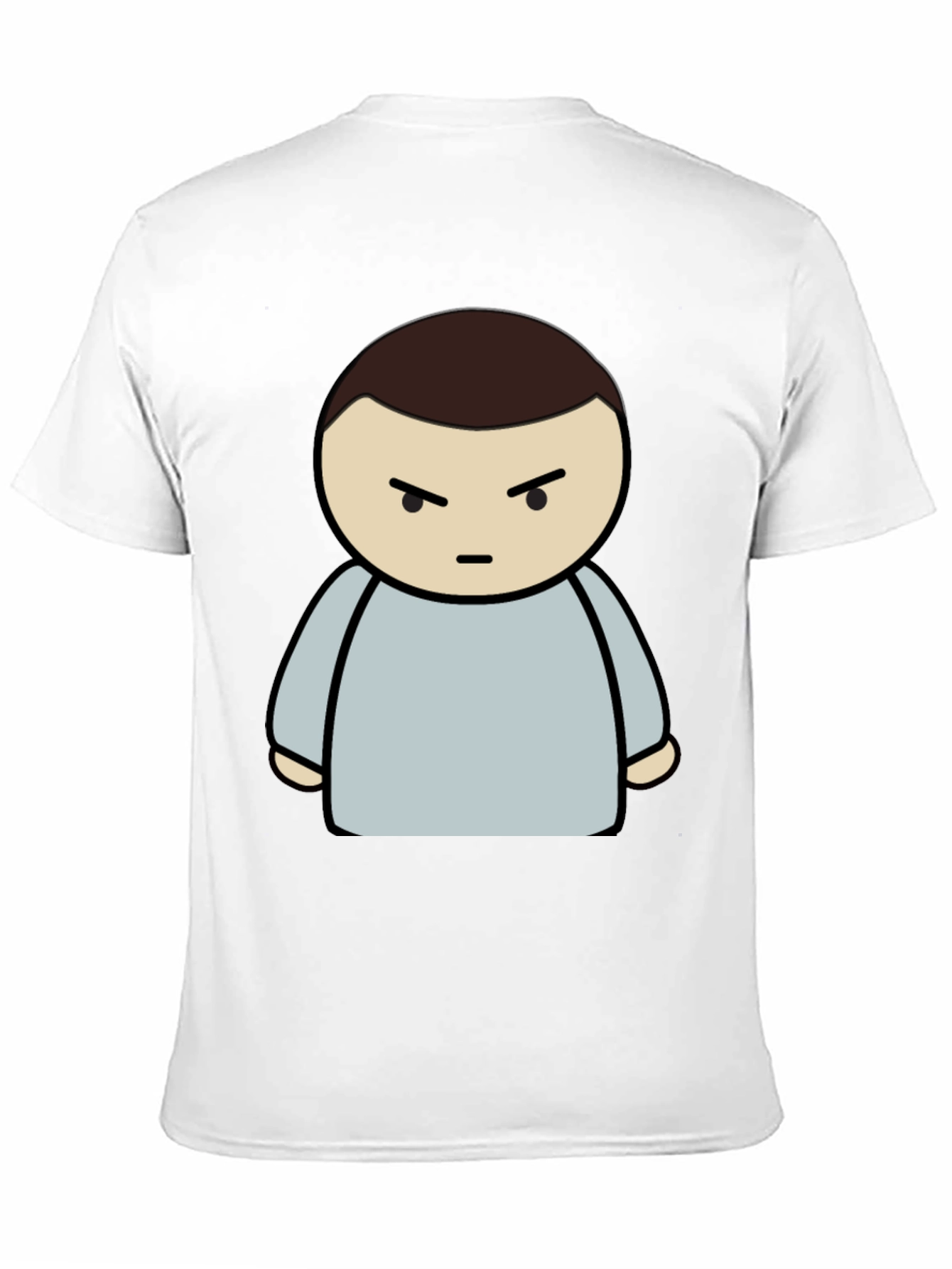 Grumpy Cartoon Character Black T-Shirt