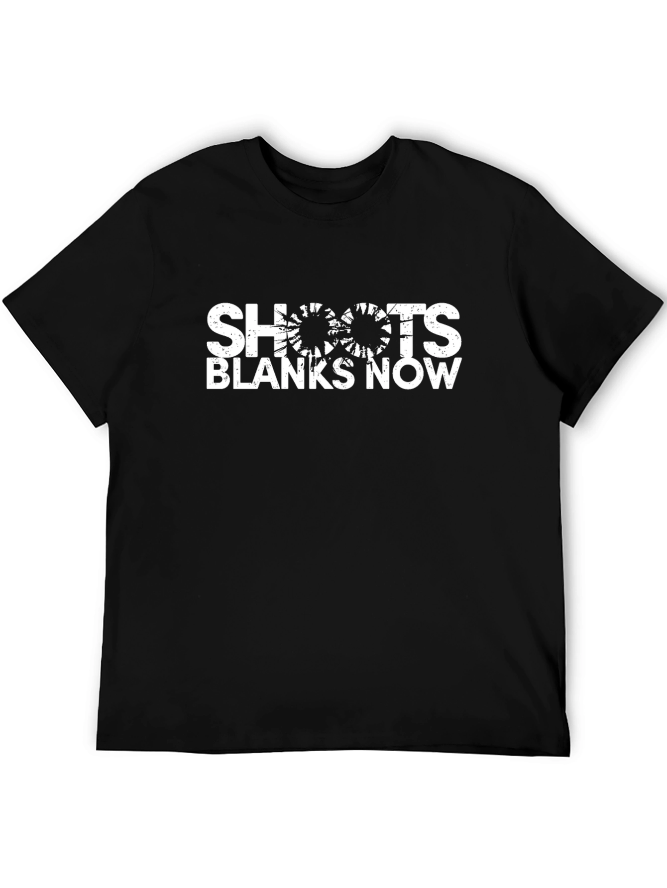 Shoots Blanks Now Funny Graphic Tee - Black
