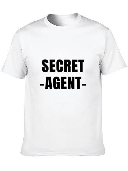 Secret Agent Graphic T-Shirt - Stylish Black Tee