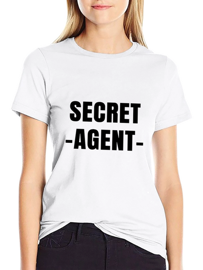 Secret Agent Graphic T-Shirt - Stylish Black Tee