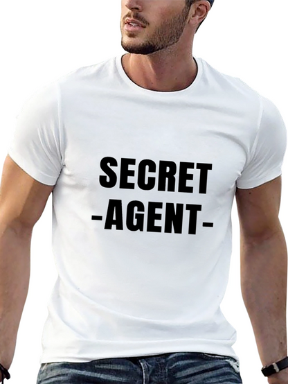 Secret Agent Graphic T-Shirt - Stylish Black Tee