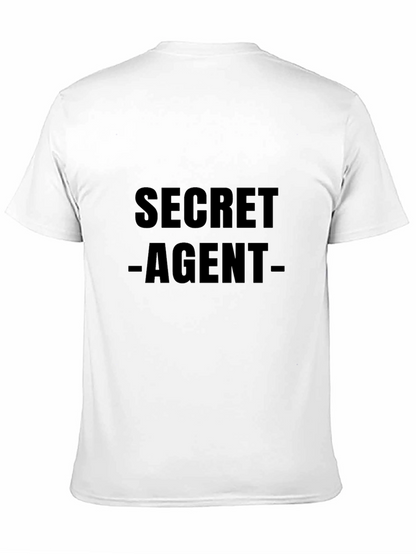 Secret Agent Graphic T-Shirt - Stylish Black Tee