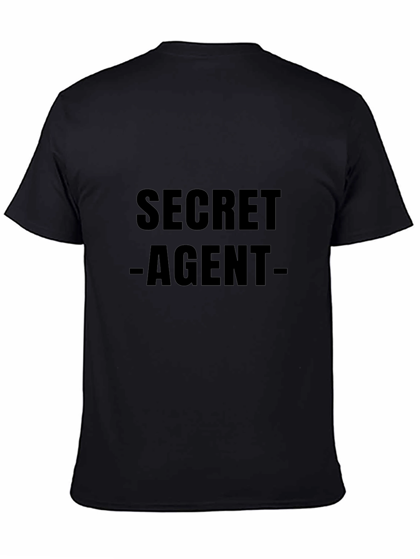 Secret Agent Graphic T-Shirt - Stylish Black Tee