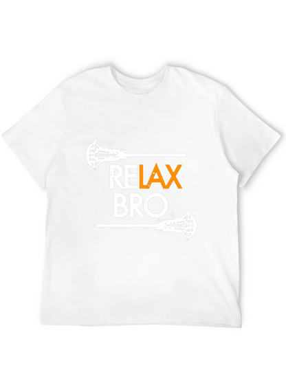 Relax Bro Lacrosse Graphic Tee - Black T-Shirt