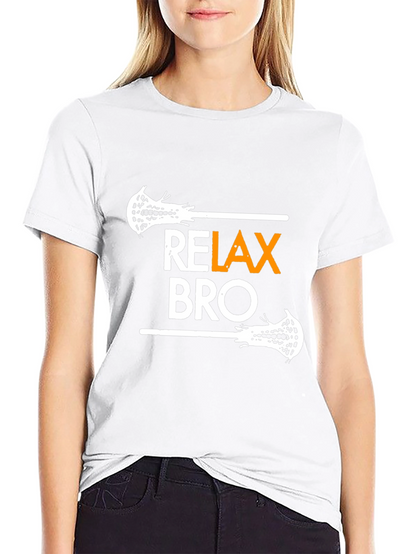 Relax Bro Lacrosse Graphic Tee - Black T-Shirt
