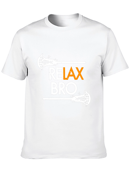 Relax Bro Lacrosse Graphic Tee - Black T-Shirt