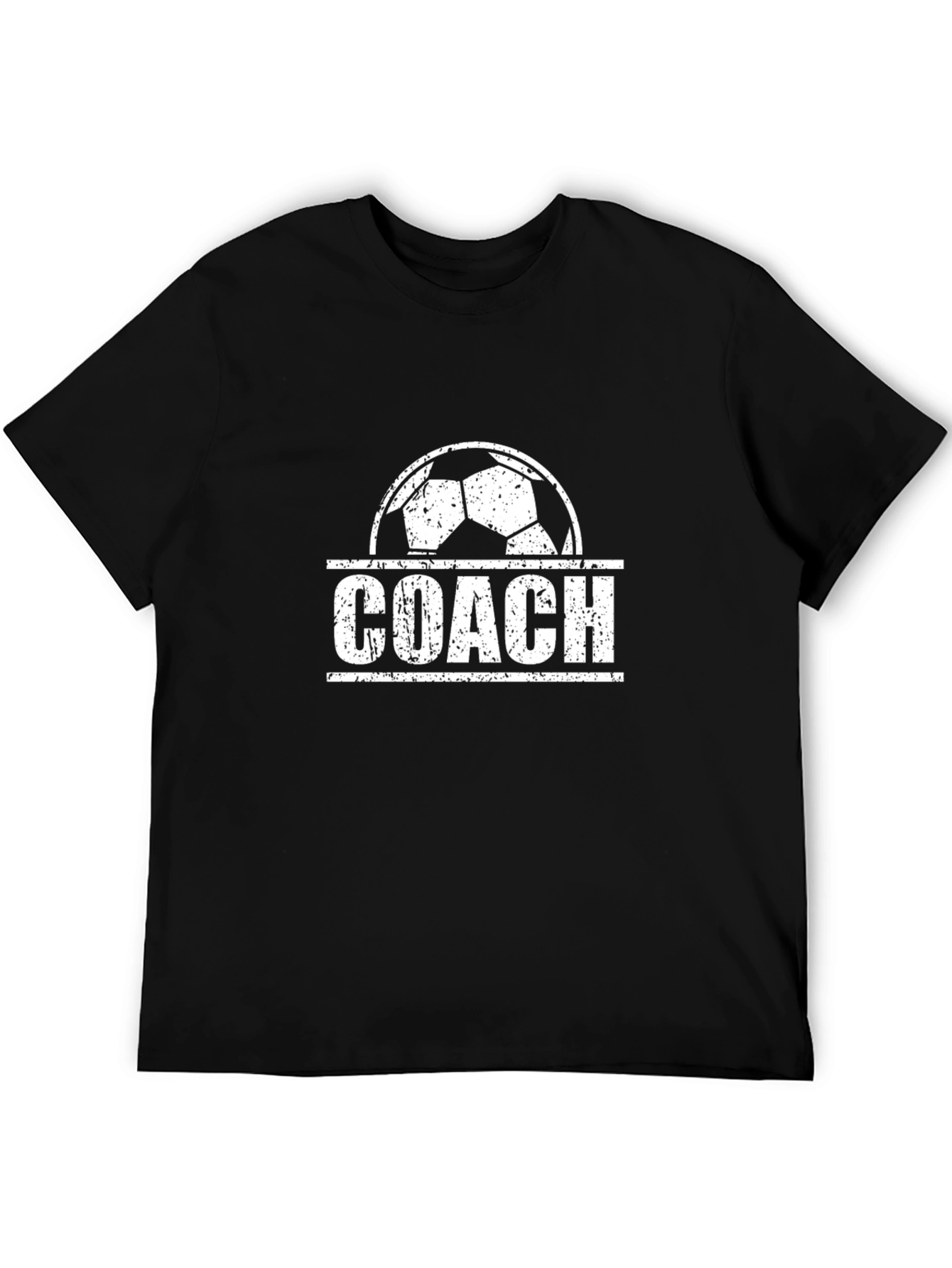 Soccer Coach Graphic Tee - Black Cotton T-Shirt