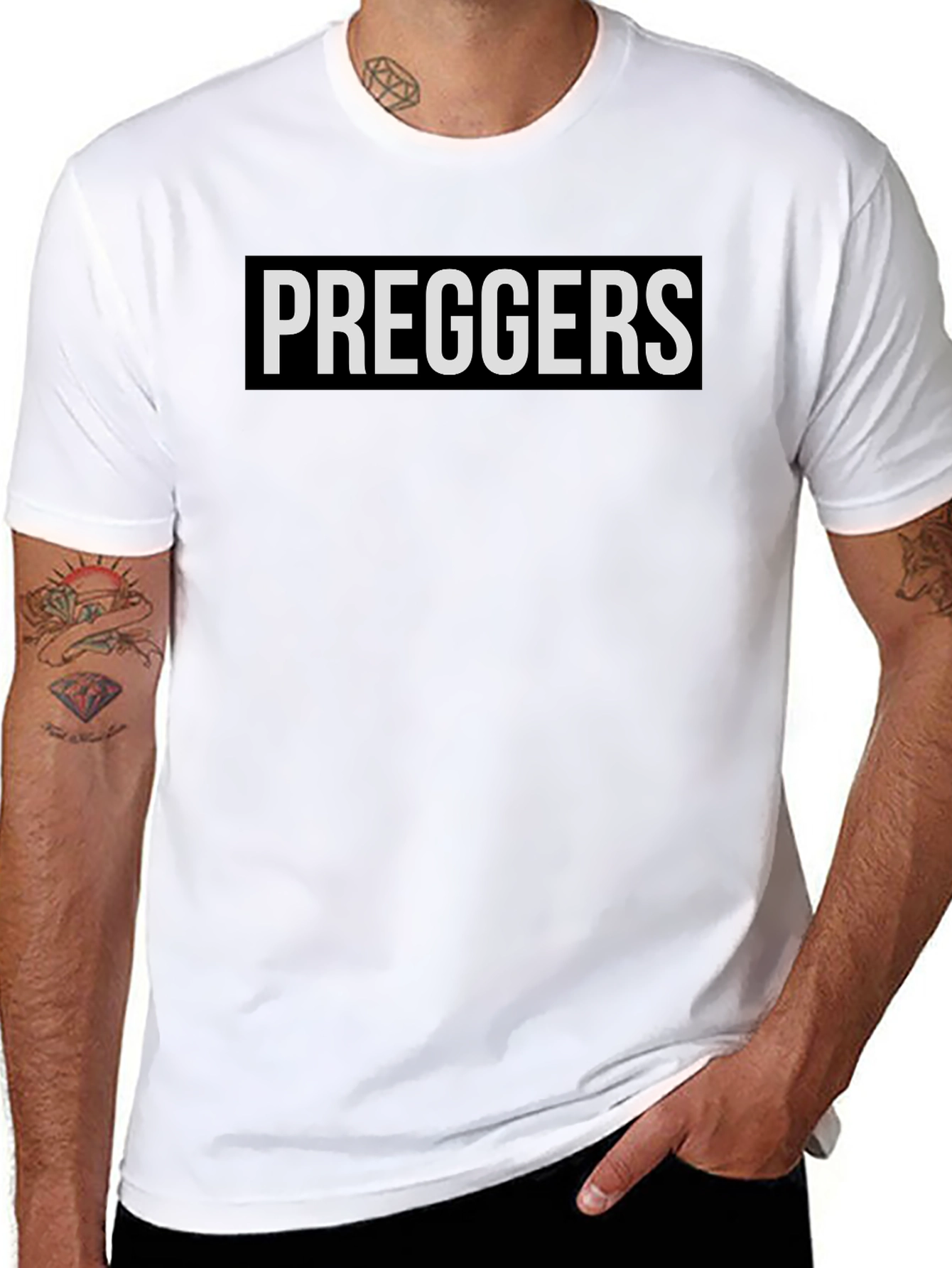 Preggers Graphic Tee - Black