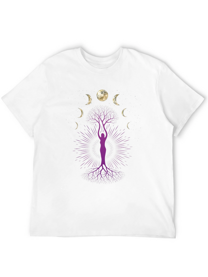 Moon Phase Tree Graphic Tee - Black