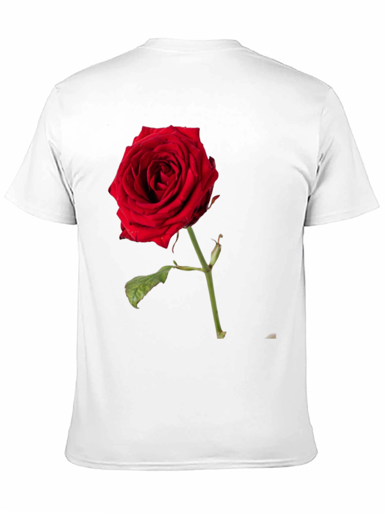 Red Rose Graphic Black T-Shirt