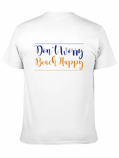 Dont Worry Beach Happy Black T-Shirt