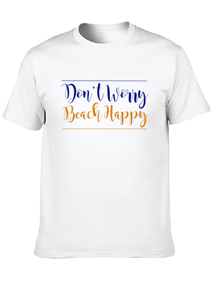 Dont Worry Beach Happy Black T-Shirt