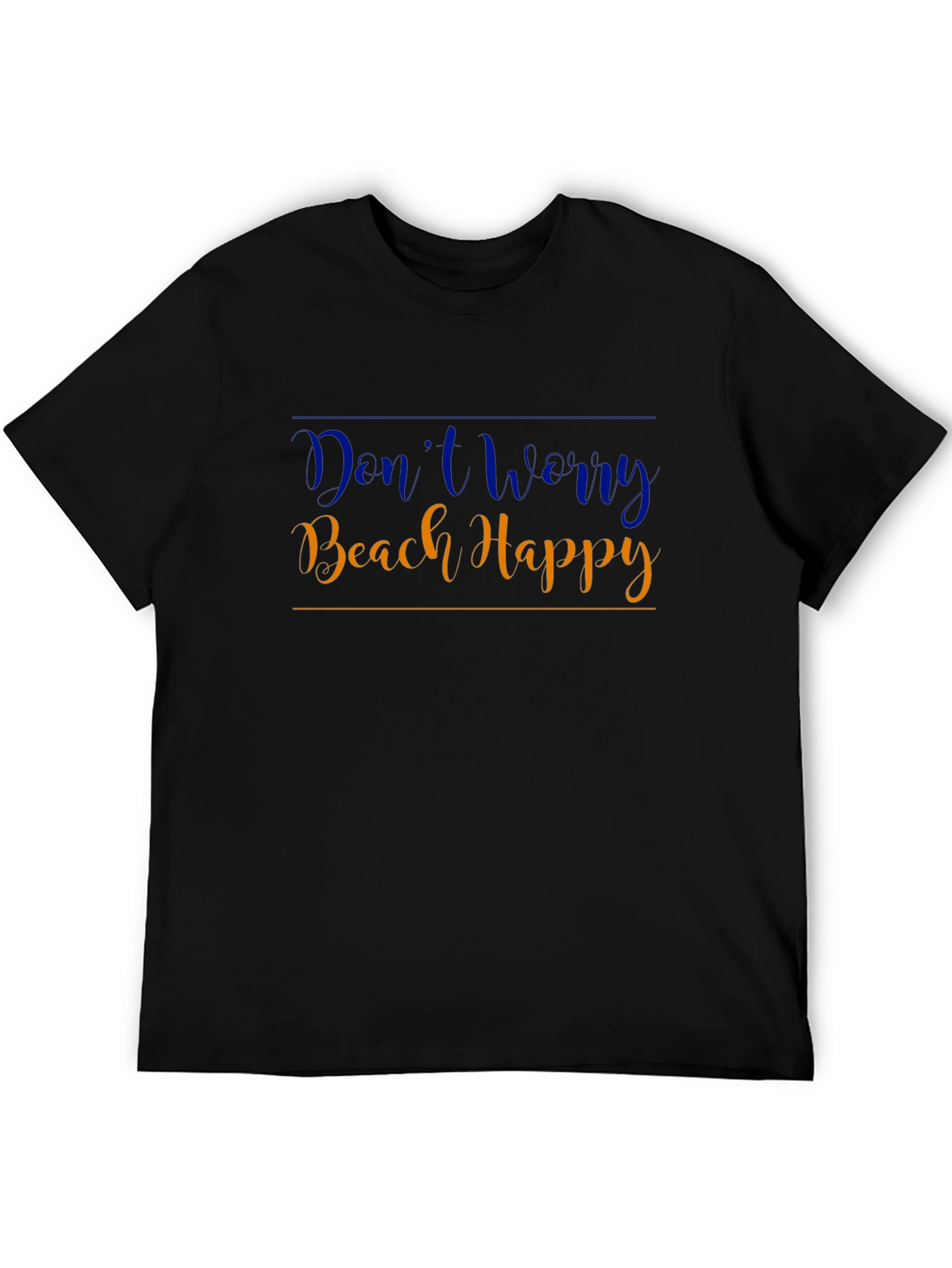 Dont Worry Beach Happy Black T-Shirt