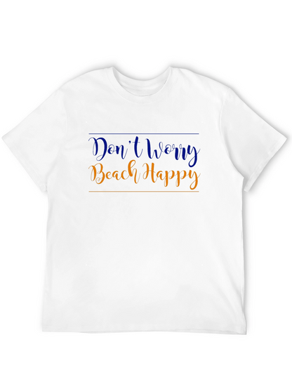Dont Worry Beach Happy Black T-Shirt