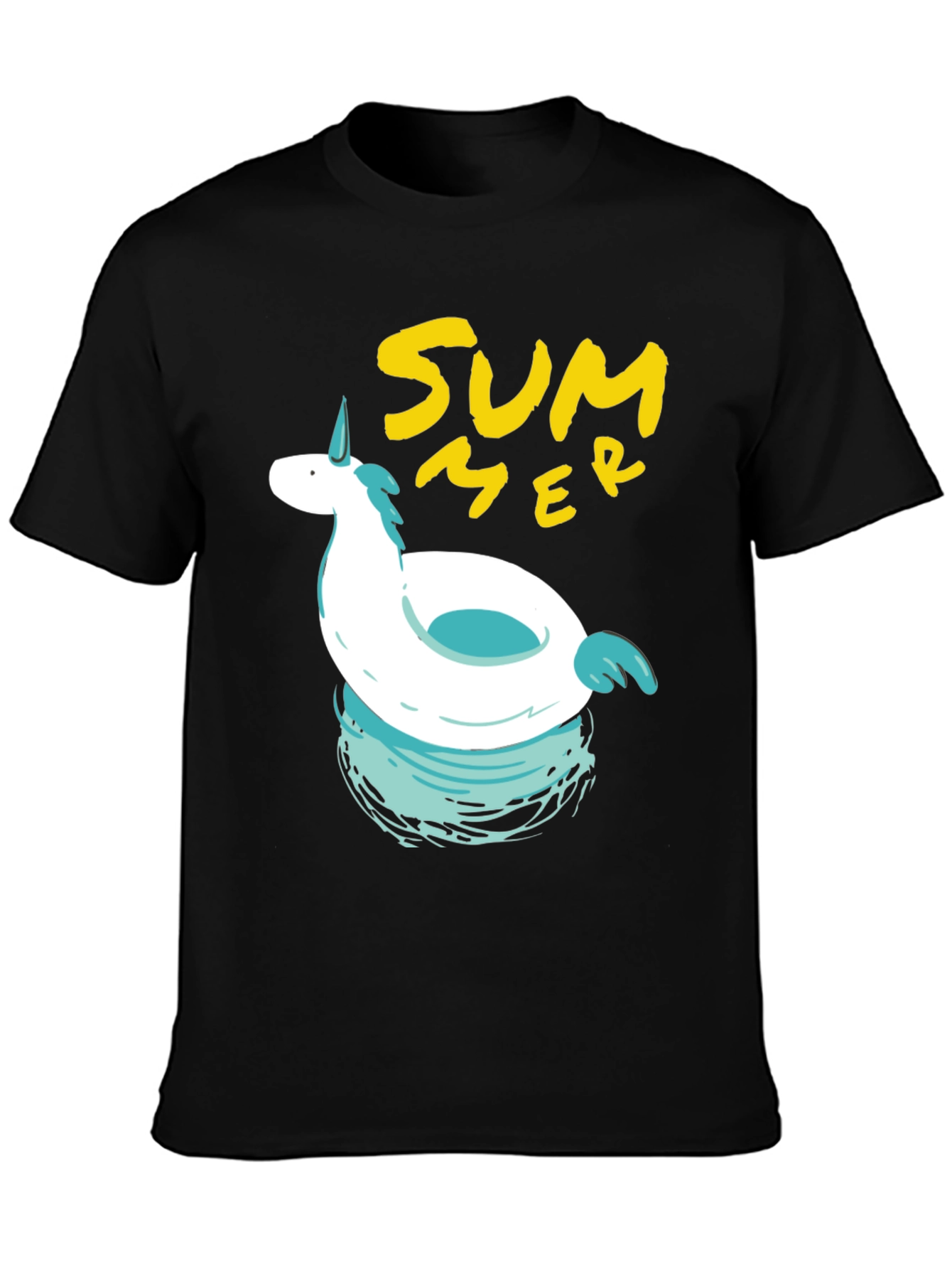 Summer Unicorn Pool Float Graphic Tee