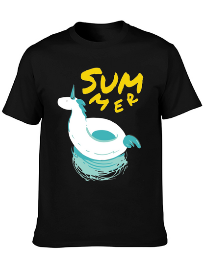 Summer Unicorn Pool Float Graphic Tee