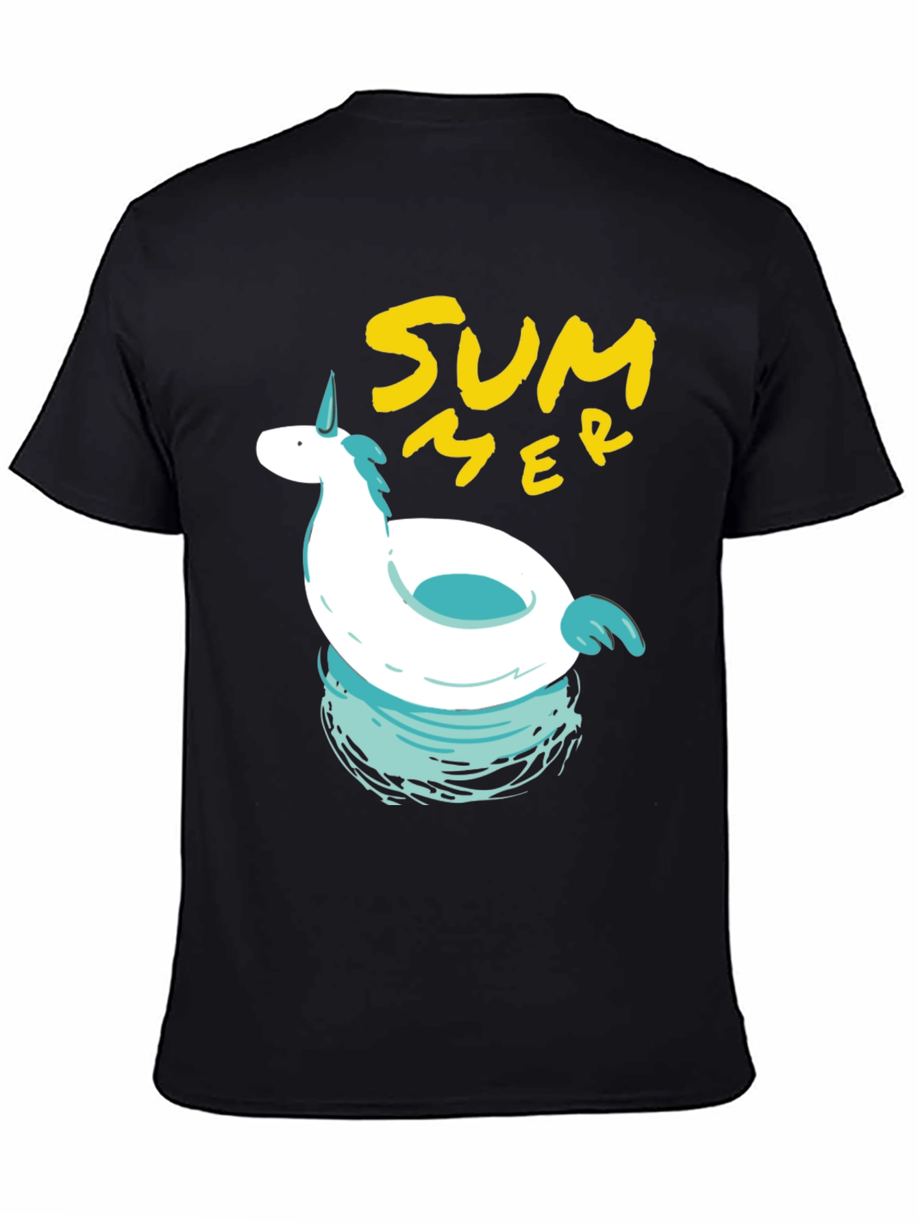 Summer Unicorn Pool Float Graphic Tee