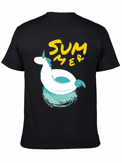 Summer Unicorn Pool Float Graphic Tee